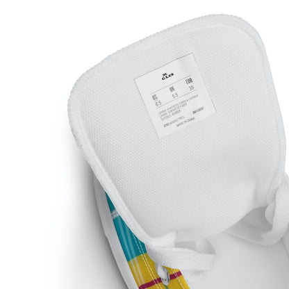 Baskets hautes en toile Madras Bicolore – Homme