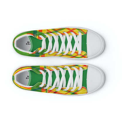 Baskets hautes en toile Madras Bicolore – Homme