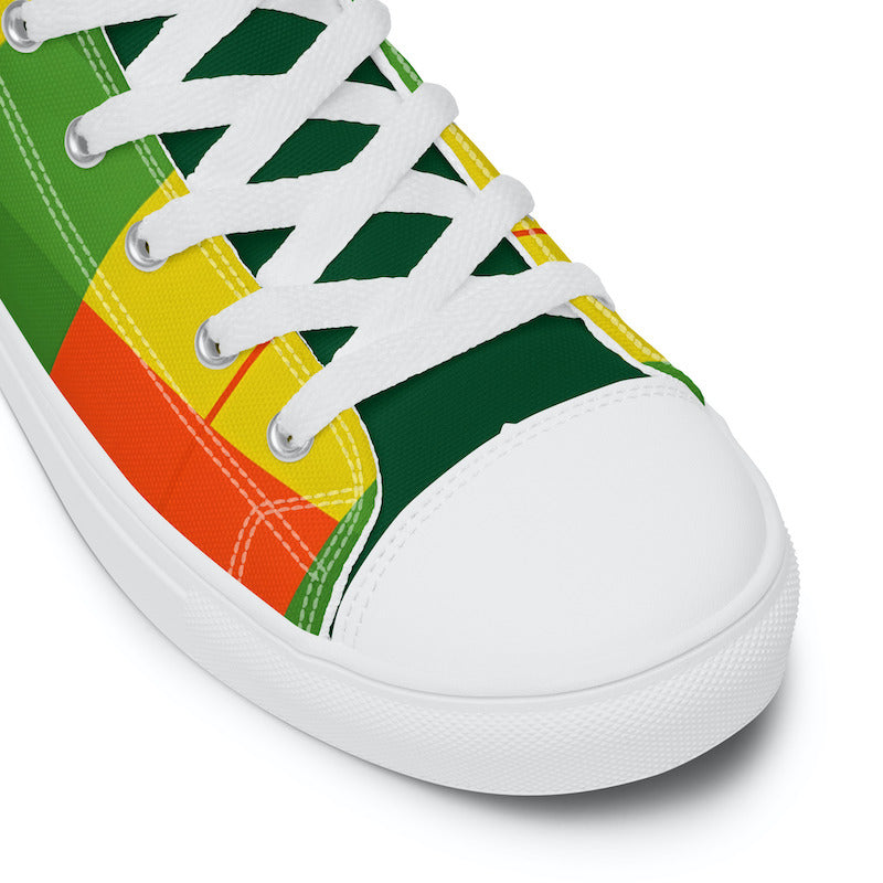 Baskets hautes en toile Madras Bicolore – Homme