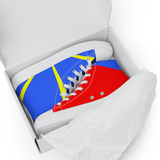 Baskets hautes en toile Femme - Aux couleurs du drapeau de la Réunion