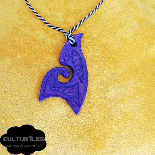 Collier Pendentif Hei Matau Maori - Collier de protection - Polynésie / Nouvelle Zélande