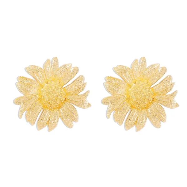 Boucles d'oreilles Géométriques en Forme de Fleur