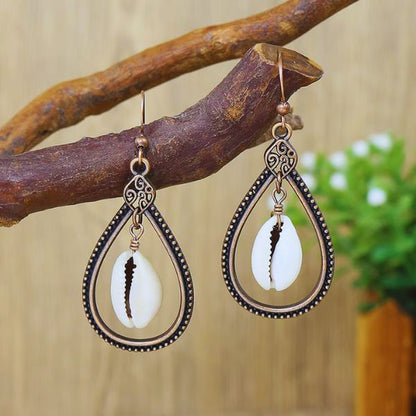 Parure Boucles d'Oreilles en Forme de Goutte d'Eau et Collier Pendentif