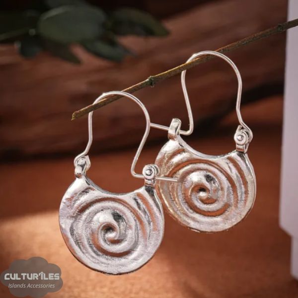 Boucles d'Oreilles Monochrome Gris  "Brise Océane" - Bijoux Fantaisie Femmes