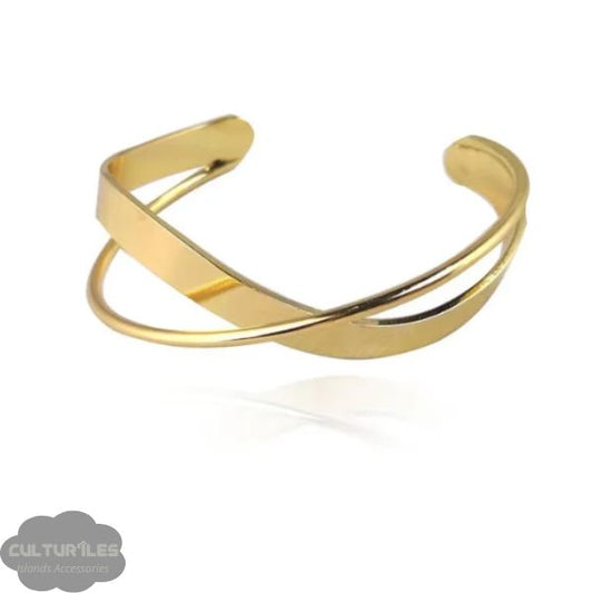 Bracelet manchette doré "Belize Bamboo"