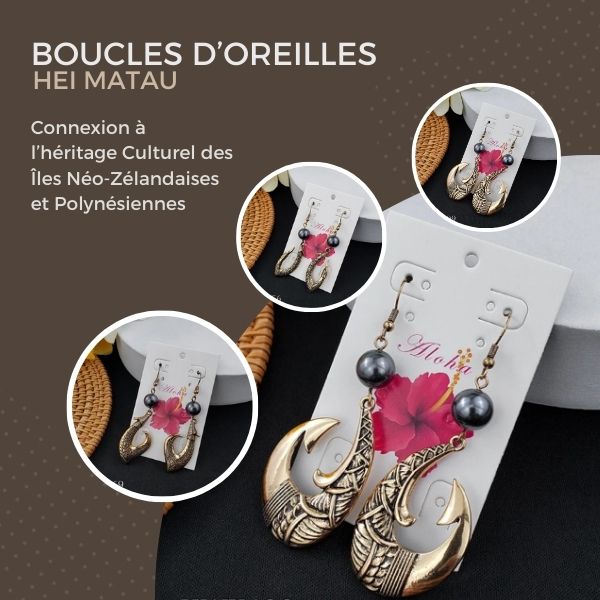 Boucles d'oreilles Hei Matau Maori : L'Héritage Culturel de la Nouvelle Zélande et des Îles Polynésiennes