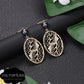 Boucles d'Oreilles Polynésiennes : Perles, Fleurs et Lune