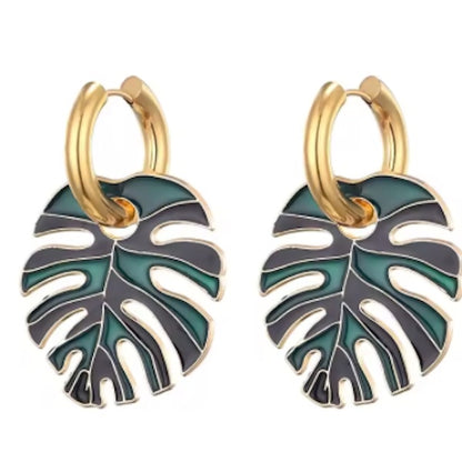 Boucles d’Oreilles Feuille de Uru – Élégance et Héritage Polynésien