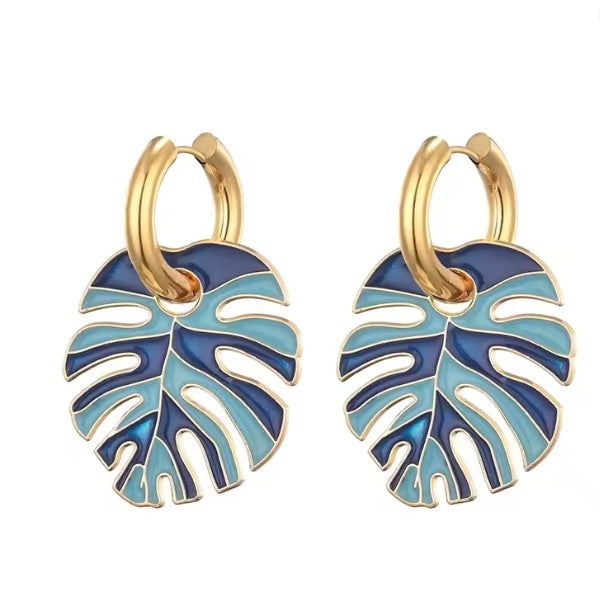 Boucles d’Oreilles Feuille de Uru – Élégance et Héritage Polynésien