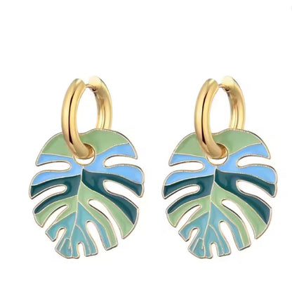 Boucles d’Oreilles Feuille de Uru – Élégance et Héritage Polynésien