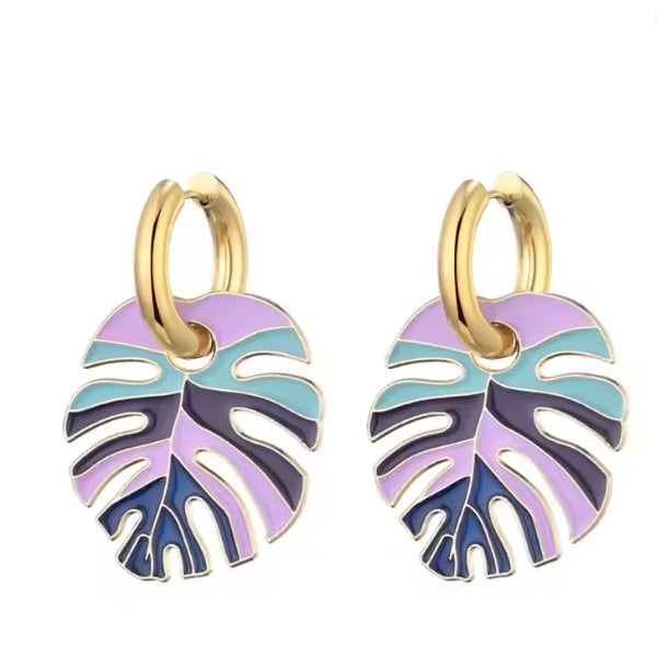 Boucles d’Oreilles Feuille de Uru – Élégance et Héritage Polynésien