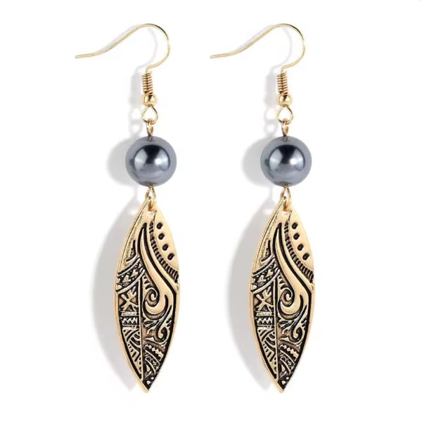 Boucles d’Oreilles Hawaiian Tribal – Bijou Ethnique et élégant