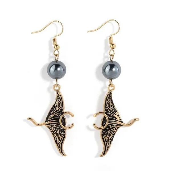 Boucles d'Oreilles Raie Manta Polynésiennes - Hina