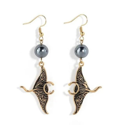 Boucles d'Oreilles Raie Manta Polynésiennes - Hina