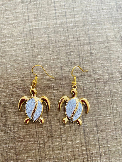 Boucles d'oreilles Polynésiennes - Vaiana - Tortue Marine