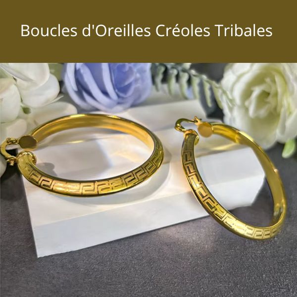 Boucles d'Oreilles Créoles Tribales – Élégance & Héritage Culturel