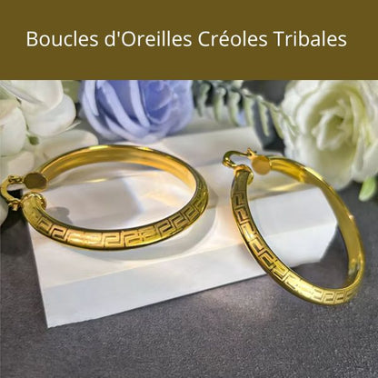 Boucles d'Oreilles Créoles Tribales – Élégance & Héritage Culturel