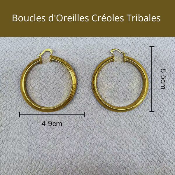 Boucles d'Oreilles Créoles Tribales – Élégance & Héritage Culturel