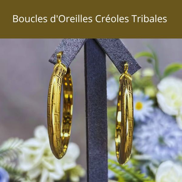 Boucles d'Oreilles Créoles Tribales – Élégance & Héritage Culturel