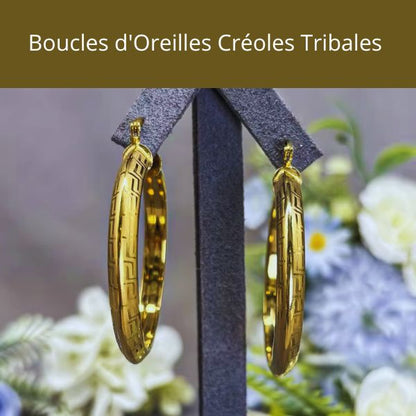 Boucles d'Oreilles Créoles Tribales – Élégance & Héritage Culturel