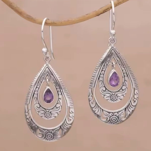 Boucles d’Oreilles Hawaïennes Pendantes – Kailani - La mer calme
