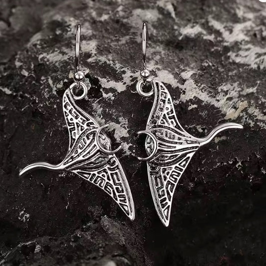 Boucles d'oreilles Raie Manta