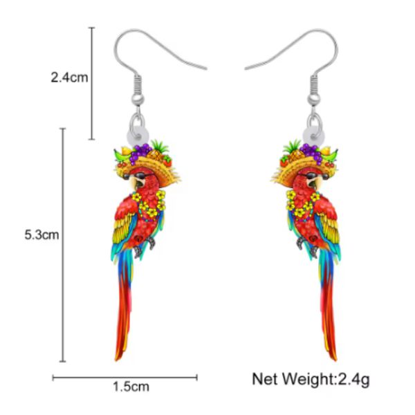 Boucles d'Oreilles Acryliques -  Un voyage aux couleurs d'Hawaï