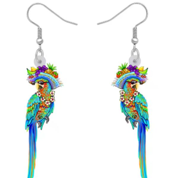 Boucles d'Oreilles Acryliques -  Un voyage aux couleurs d'Hawaï