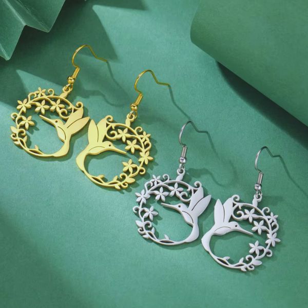 Boucles d'Oreilles Polynésiennes  - Colibri