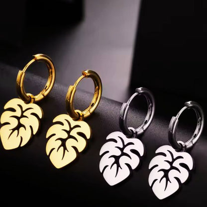 Boucles d’Oreilles Feuille de Uru – Élégance et Héritage Polynésien
