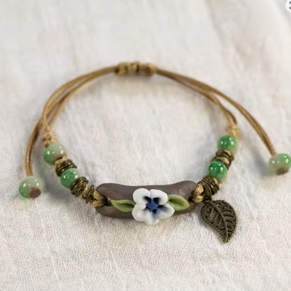 Bracelet Ethnique en Céramique – Tissé Main pour un Style Intemporel