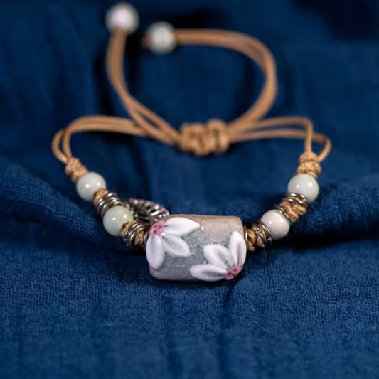 Bracelet Céramique Tissé à la Main – Tradition Réinventée avec Style