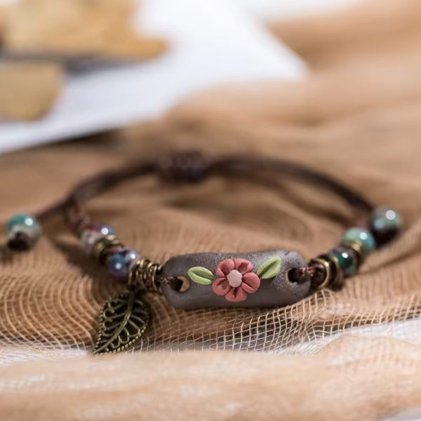 Bracelet Céramique Tissé à la Main – Tradition Réinventée avec Style