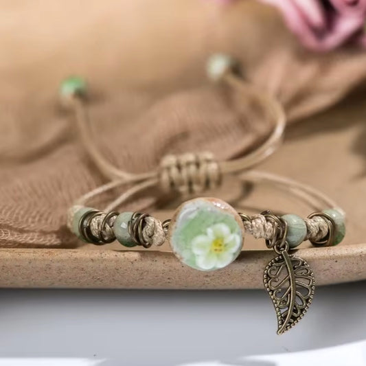 Bracelet Ethnique en Céramique – Tissé Main pour un Style Intemporel