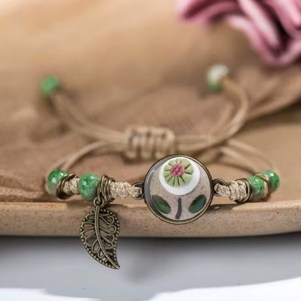 Bracelet Ethnique en Céramique – Tissé Main pour un Style Intemporel