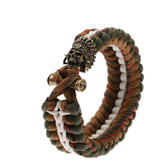 Bracelet Vintage Tressé Paracorde  – Artisanat - Pirates des Caraïbes