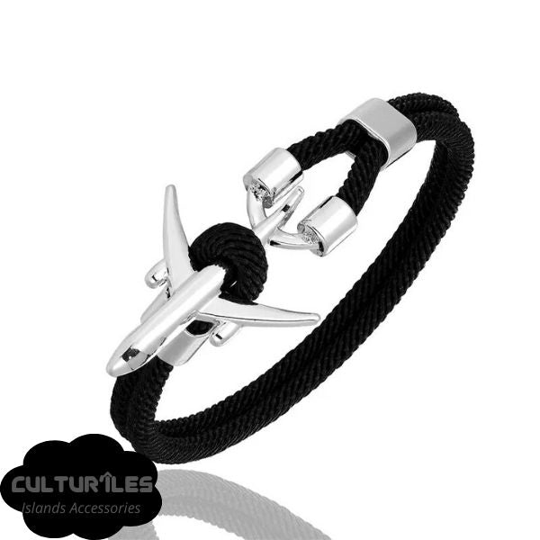 Bracelet voyage - Bracelet Avion - Bracelet de Corde Nylon - Bracelet hommes - Bracelet femmes