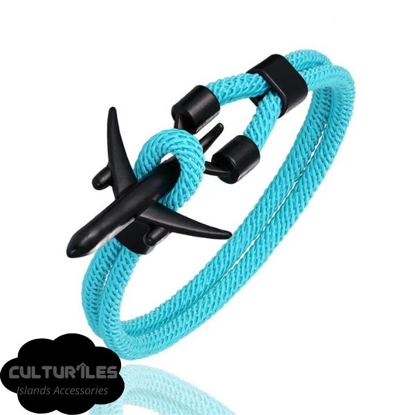 Bracelet voyage - Bracelet Avion - Bracelet de Corde Nylon - Bracelet hommes - Bracelet femmes