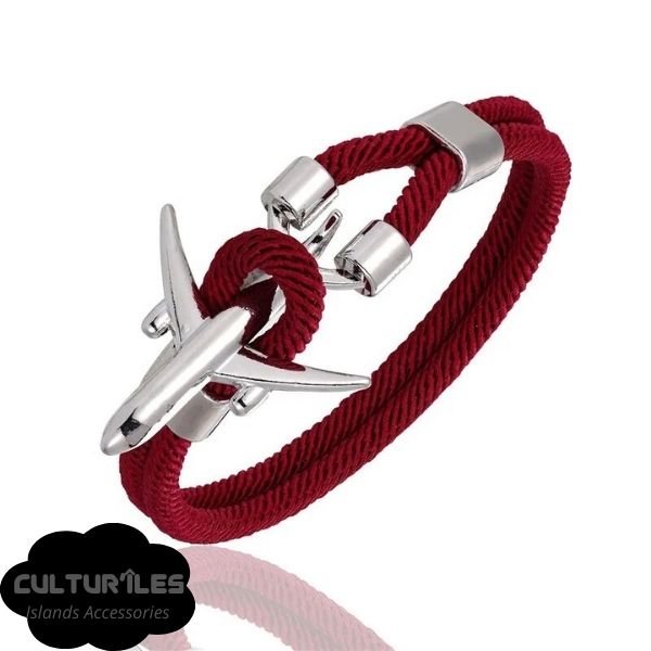 Bracelet voyage - Bracelet Avion - Bracelet de Corde Nylon - Bracelet hommes - Bracelet femmes
