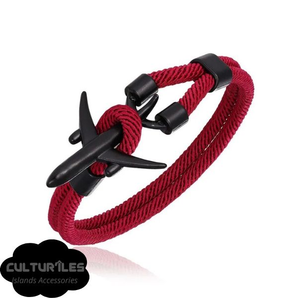Bracelet voyage - Bracelet Avion - Bracelet de Corde Nylon - Bracelet hommes - Bracelet femmes