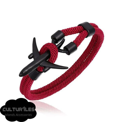 Bracelet voyage - Bracelet Avion - Bracelet de Corde Nylon - Bracelet hommes - Bracelet femmes