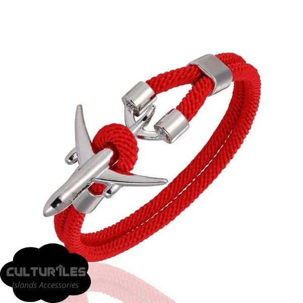Bracelet voyage - Bracelet Avion - Bracelet de Corde Nylon - Bracelet hommes - Bracelet femmes