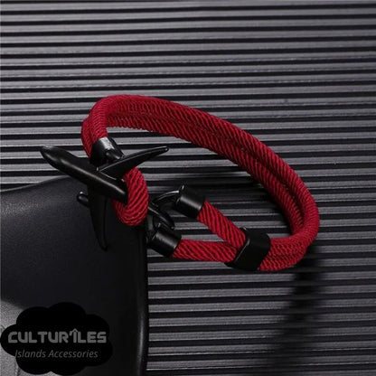 Bracelet voyage - Bracelet Avion - Bracelet de Corde Nylon - Bracelet hommes - Bracelet femmes