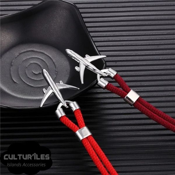 Bracelet voyage - Bracelet Avion - Bracelet de Corde Nylon - Bracelet hommes - Bracelet femmes