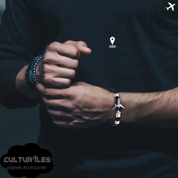 Bracelet voyage - Bracelet Avion - Bracelet de Corde Nylon - Bracelet hommes - Bracelet femmes