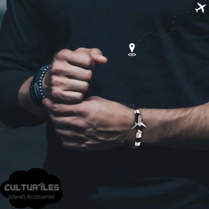 Bracelet voyage - Bracelet Avion - Bracelet de Corde Nylon - Bracelet hommes - Bracelet femmes