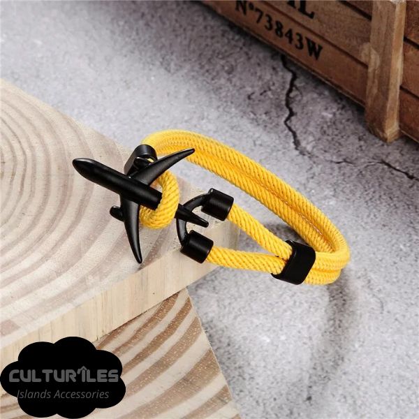 Bracelet voyage - Bracelet Avion - Bracelet de Corde Nylon - Bracelet hommes - Bracelet femmes