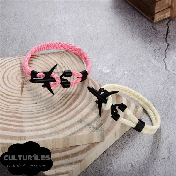 Bracelet voyage - Bracelet Avion - Bracelet de Corde Nylon - Bracelet hommes - Bracelet femmes