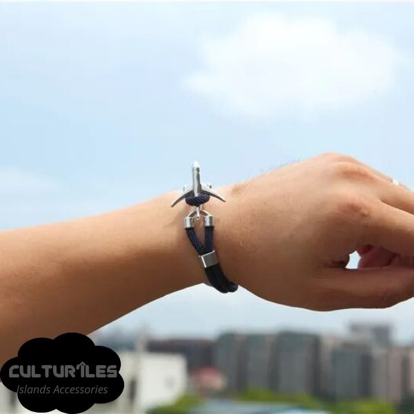 Bracelet voyage - Bracelet Avion - Bracelet de Corde Nylon - Bracelet hommes - Bracelet femmes