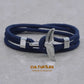 Bracelet Queue de baleine- Bracelet de corde nautique- Bracelet hommes - Bracelet femmes